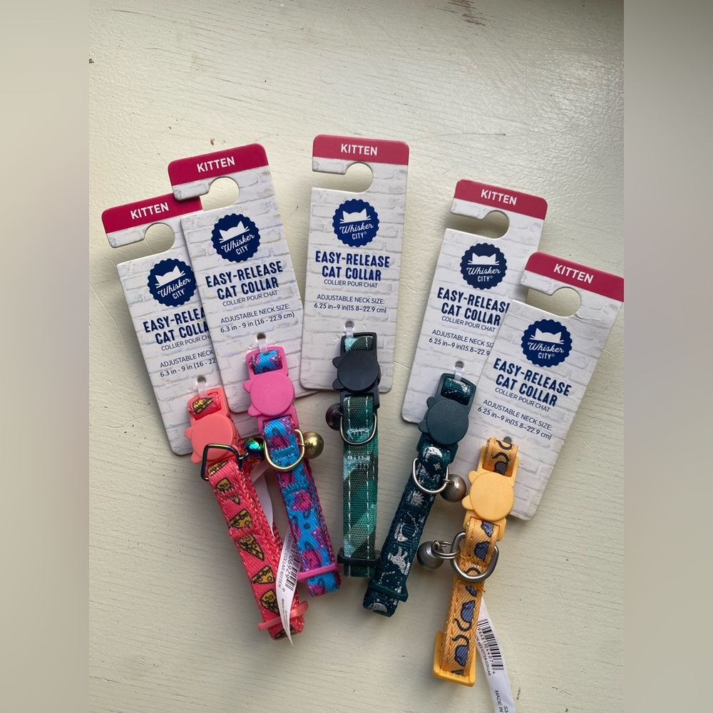 Kitten Easy-Release kitten Collars Set (5)